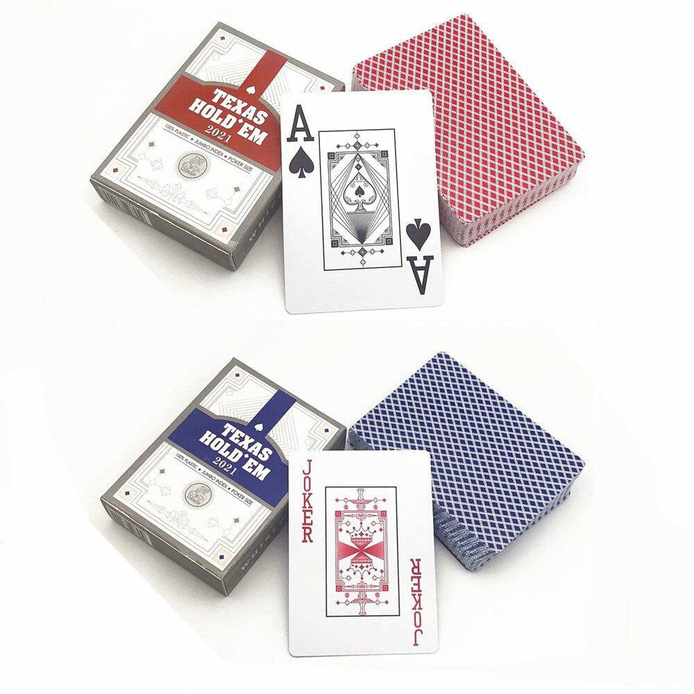Accessoires poker 0 Cartes de poker Texas Hold'em index Jumbo - 54 cartes