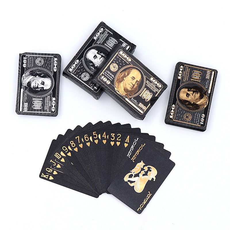 Accessoires poker 100005406 Cartes de poker dollar en plastique - 54 cartes