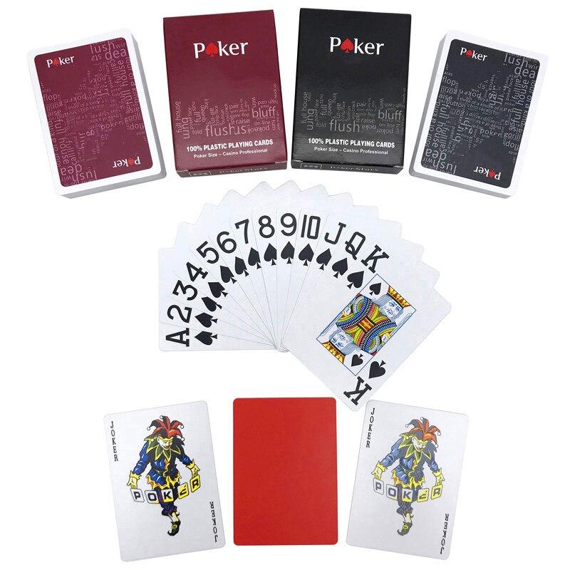 Accessoires poker Cartes de poker 1 Rouge 1 Noir Cartes de poker en plastique