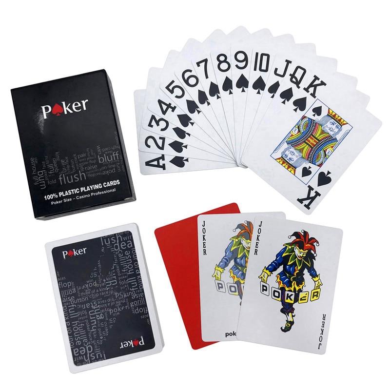 Accessoires poker Cartes de poker 2 Noirs Cartes de poker en plastique