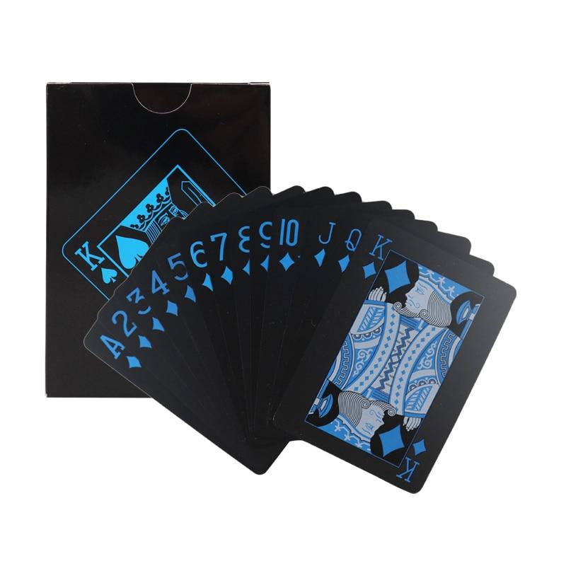 Accessoires poker Cartes de poker Carte noir index bleu Cartes de poker noires