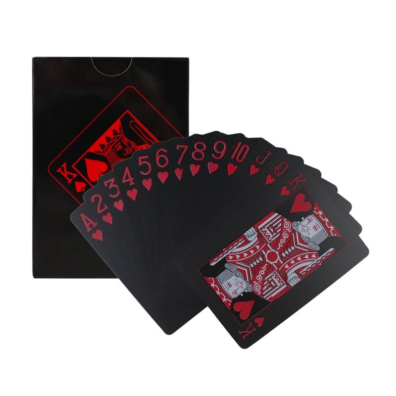 Accessoires poker Cartes de poker Carte noir index rouge Cartes de poker noires