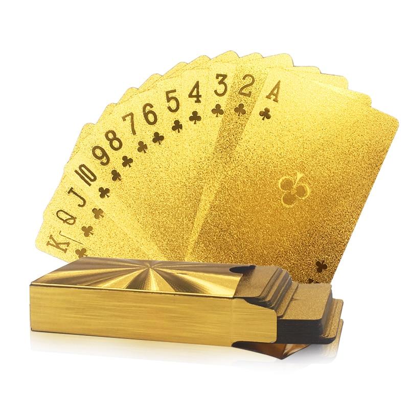 Accessoires poker Cartes de poker Carte full gold Cartes de poker Or