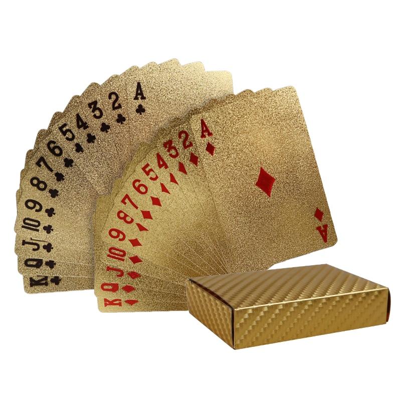 Accessoires poker Cartes de poker Carte gold index classique Cartes de poker Or
