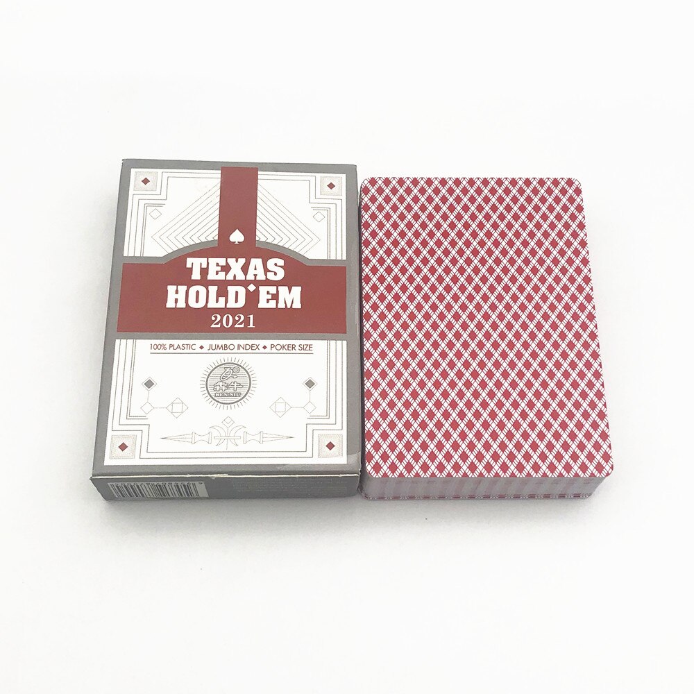 Accessoires poker 0 Rouge Cartes de poker Texas Hold'em