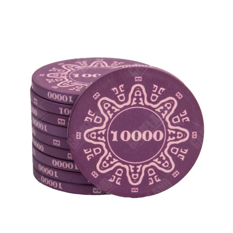 Accessoires poker 0 Jeton violet 10 000 Jetons de poker avec valeurs