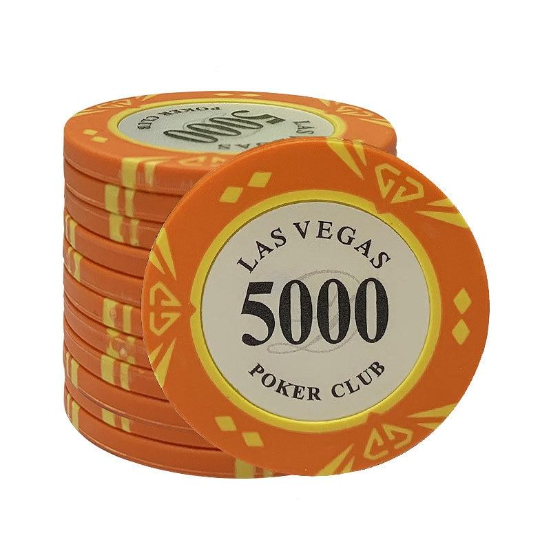 Accessoires poker 0 1O jetons Las Vegas orange Jetons de poker avec valeurs Las Vegas