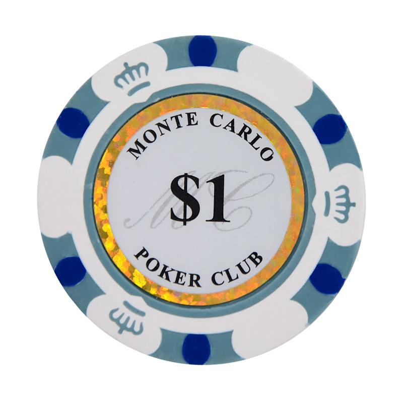Accessoires poker 0 25 jetons de poker Monte Carlo blanc Jetons de poker cash game