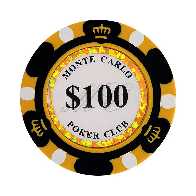 Accessoires poker 0 25 jetons de poker Monte Carlo noir Jetons de poker cash game