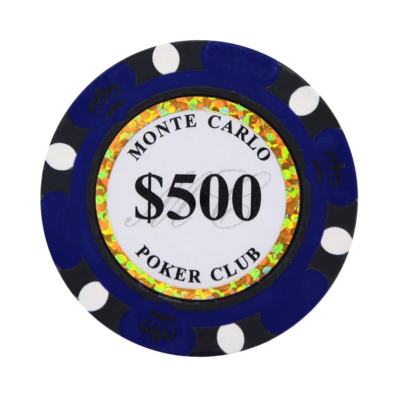 Accessoires poker 0 25 jetons de poker Monte Carlo noir et bleu Jetons de poker cash game