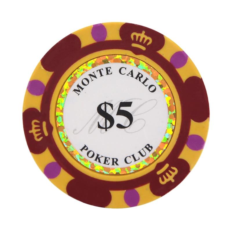 Accessoires poker 0 25 jetons de poker Monte Carlo rouge Jetons de poker cash game
