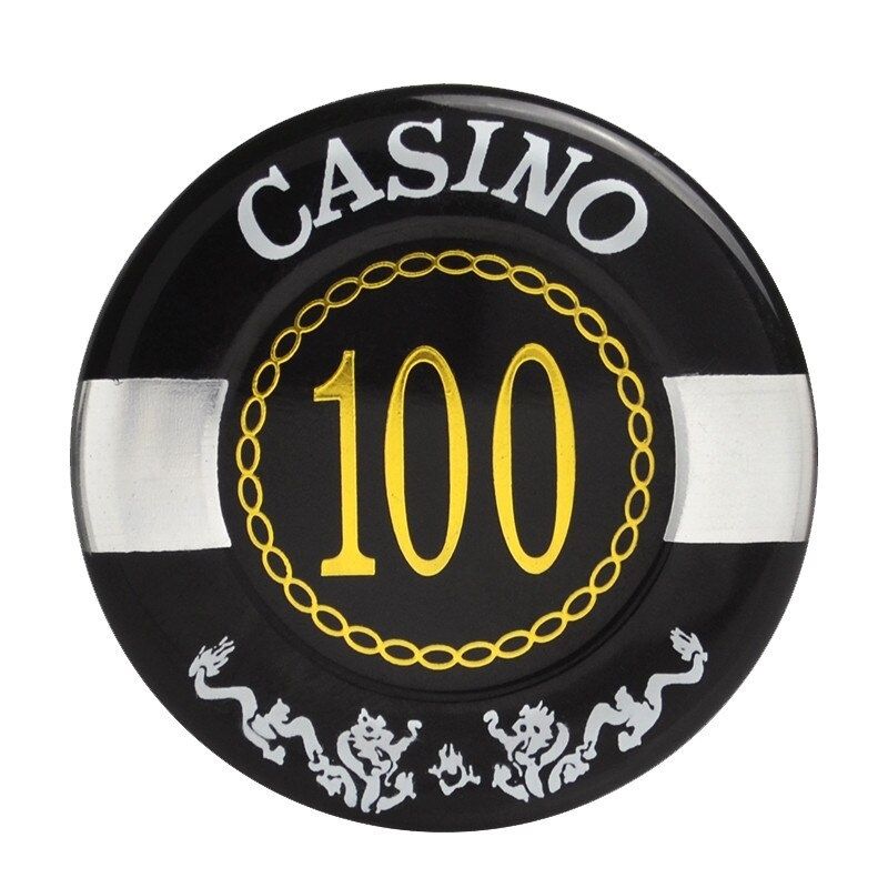 Accessoires poker 0 100 jetons noir 100 Jetons de poker Casino