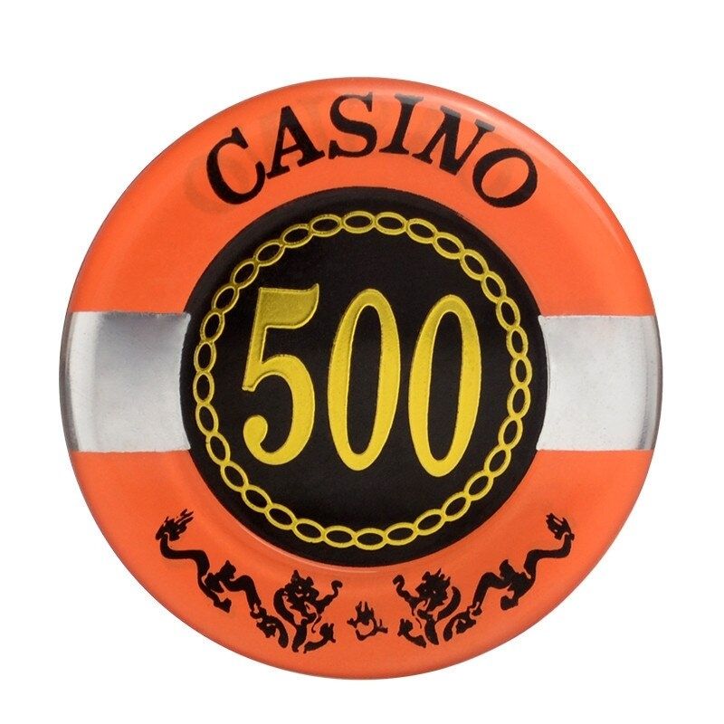 Accessoires poker 0 100 jetons orange 500 Jetons de poker Casino