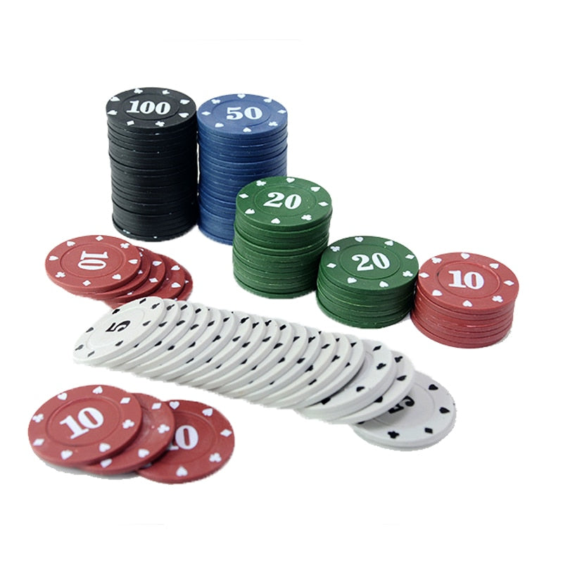 Accessoires poker 0 Jetons de poker en plastique avec valeurs