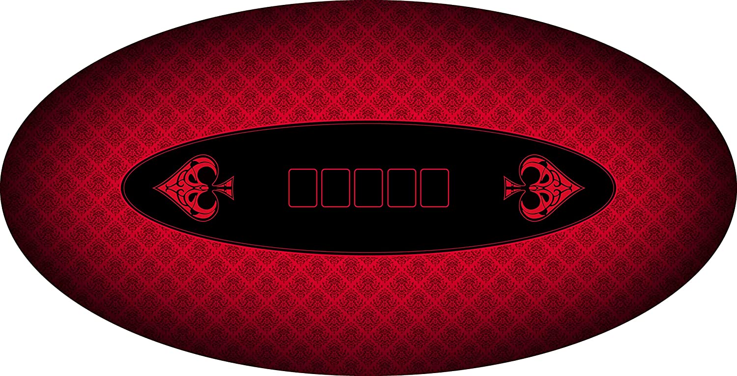 Accessoires poker Tapis Poker<br/>Ovale rouge